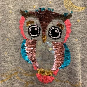 Girls Owl Sweater size L